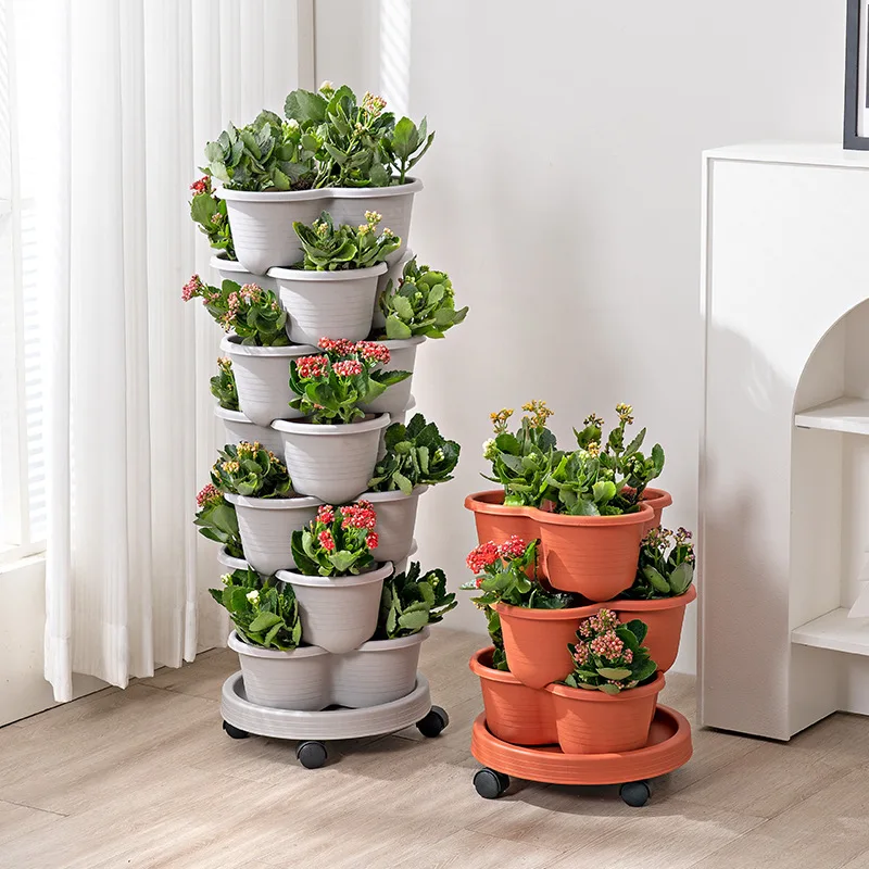 Vaso de Plástico Empilhável pa - Vertical Planter Tower avaliação e preço