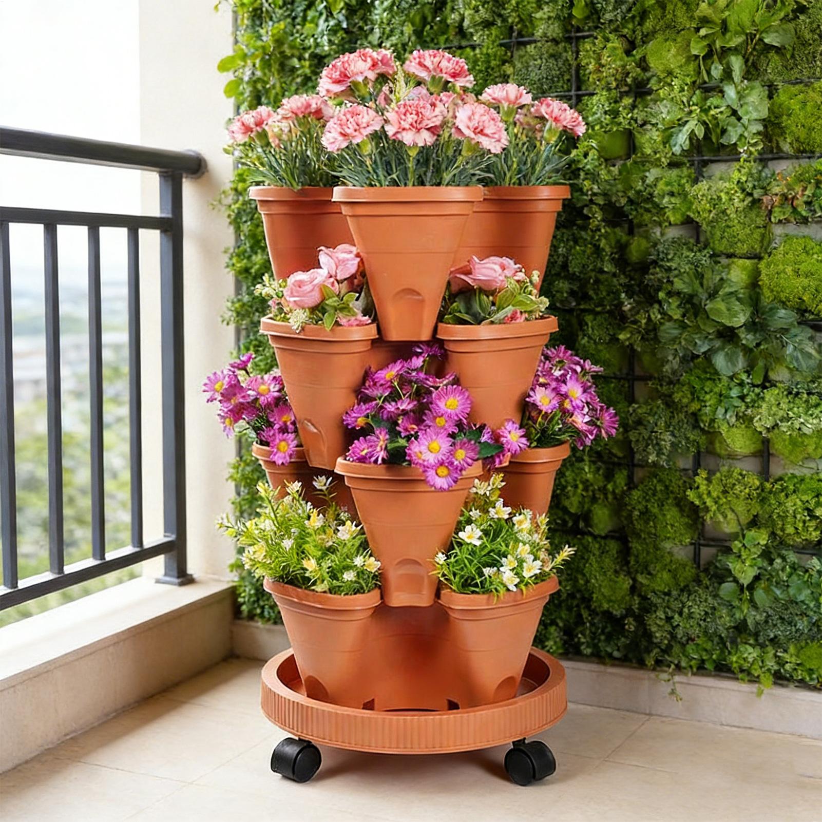 Vaso Empilhável de Quatro Níve - Vertical Planter Tower avaliação e preço