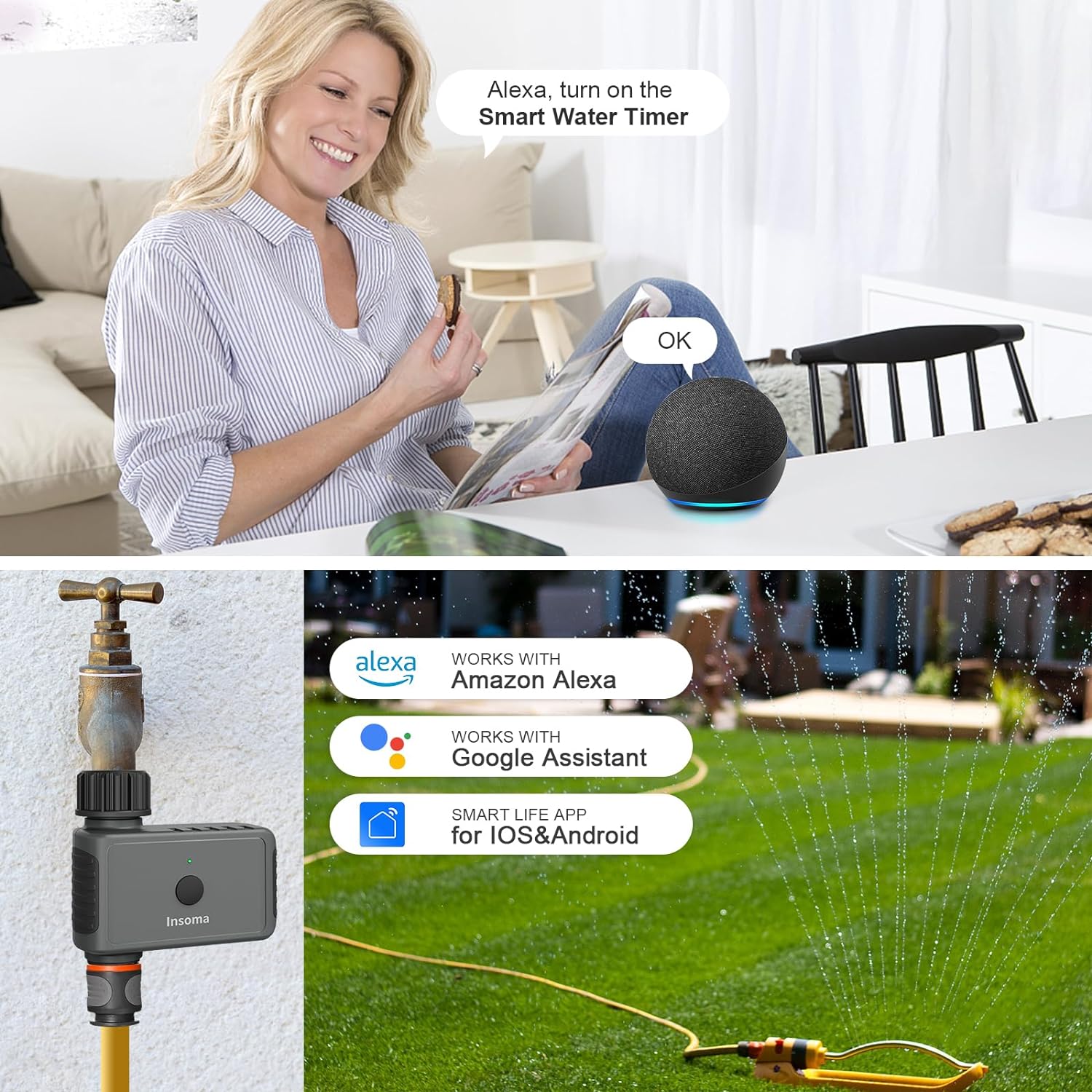 Insoma Zigbee Sprinkle Timer R - Smart Garden Sphagnum Moss avaliação e preço