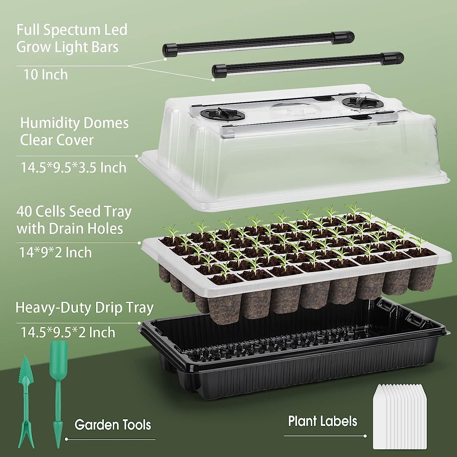 1 conjunto, bandejas iniciais  - Smart Garden Domes avaliação e preço