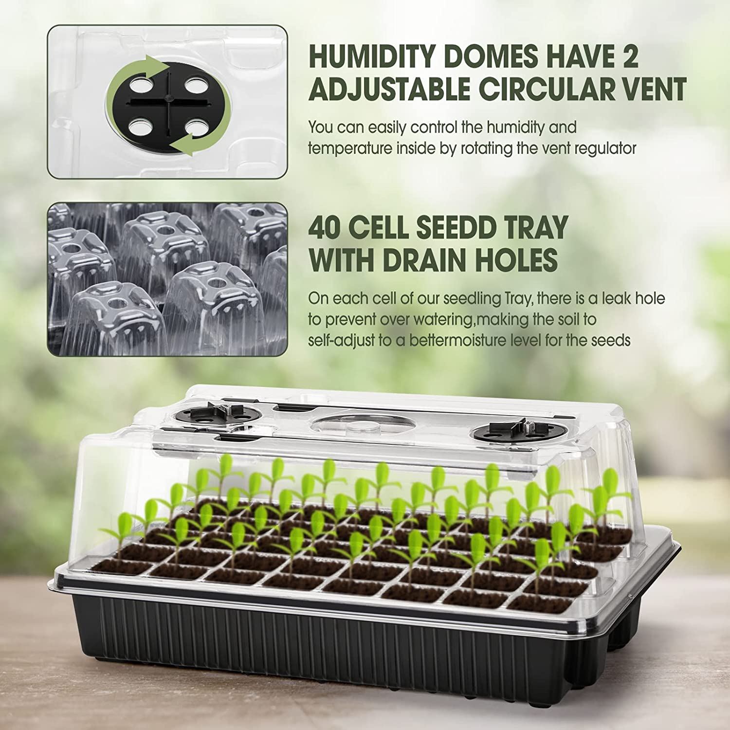 1 conjunto, bandejas iniciais  - Smart Garden Domes avaliação e preço