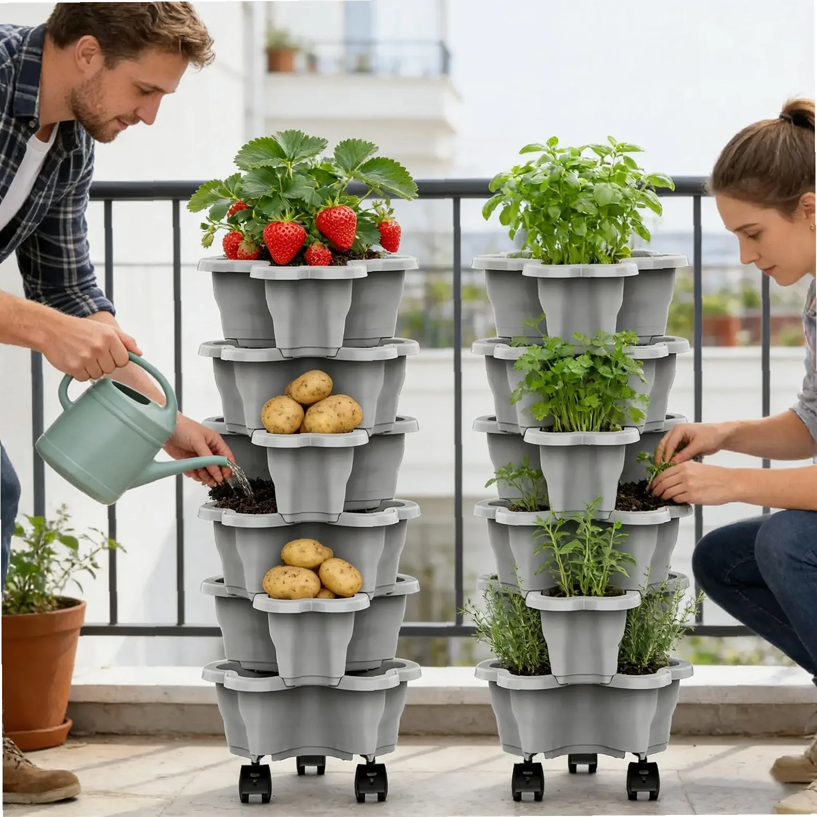 Torre de Plantas de 6 Níveis c - Vertical Planter Tower avaliação e preço