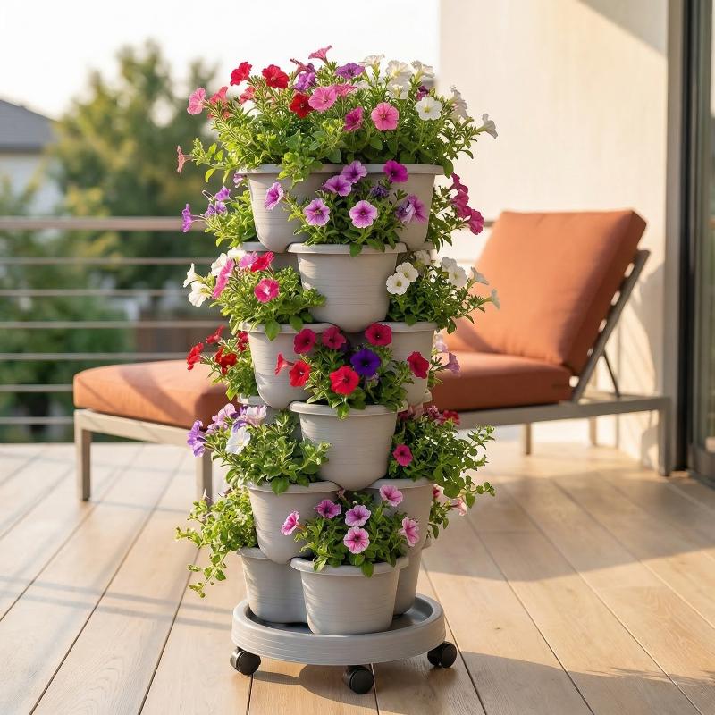 Vaso Vertical Empilhável de Mú - Vertical Planter Tower avaliação e preço
