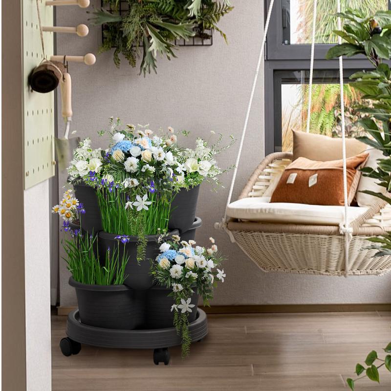Vaso de flores vertical empilh - Vertical Planter Tower avaliação e preço